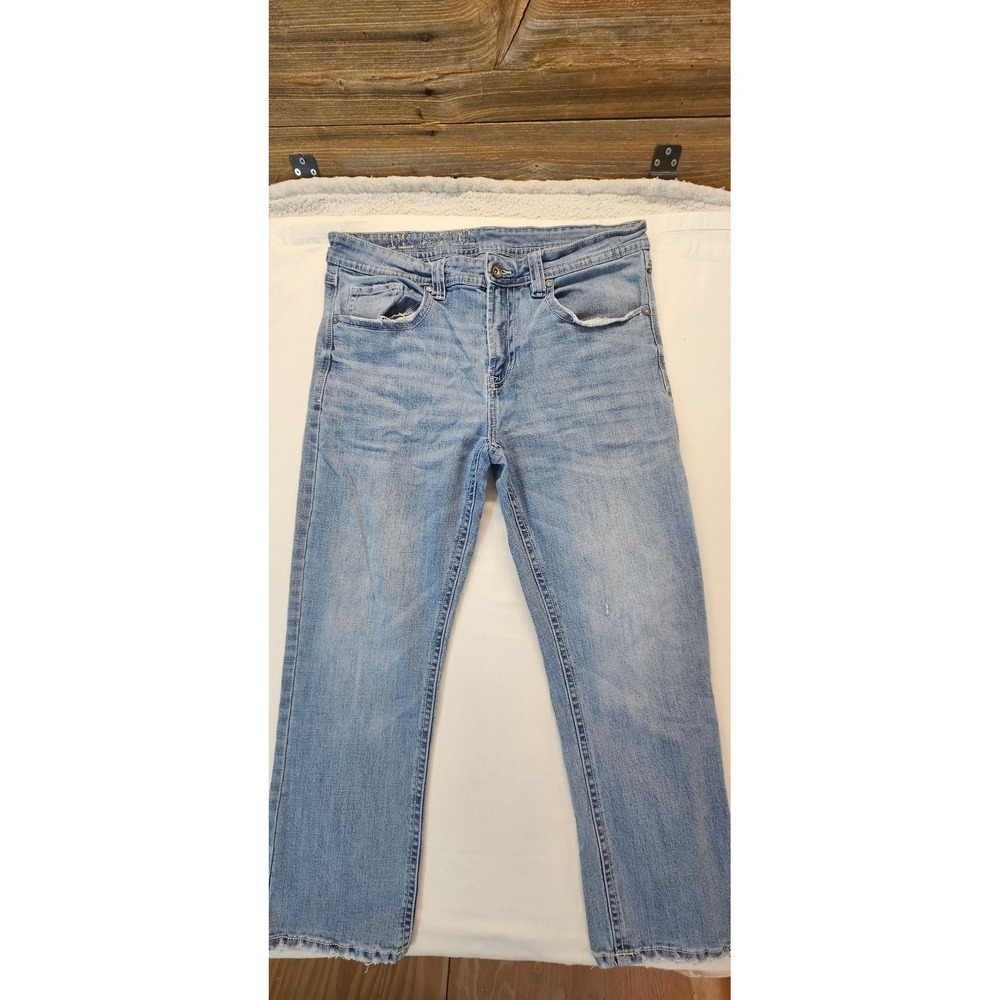 Axel Mens Light Wash Straight Leg Stretch Denim Jeans Blue W36 x L30